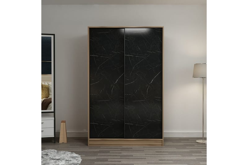 Fruitland Garderob 120 cm - Svart/Brun - Förvaring - Klädförvaring - Garderob & garderobssystem