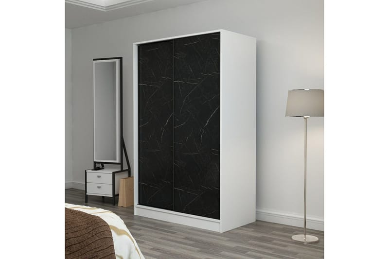 Fruitland Garderob 120 cm - Svart/Vit - Förvaring - Klädförvaring - Garderob & garderobssystem