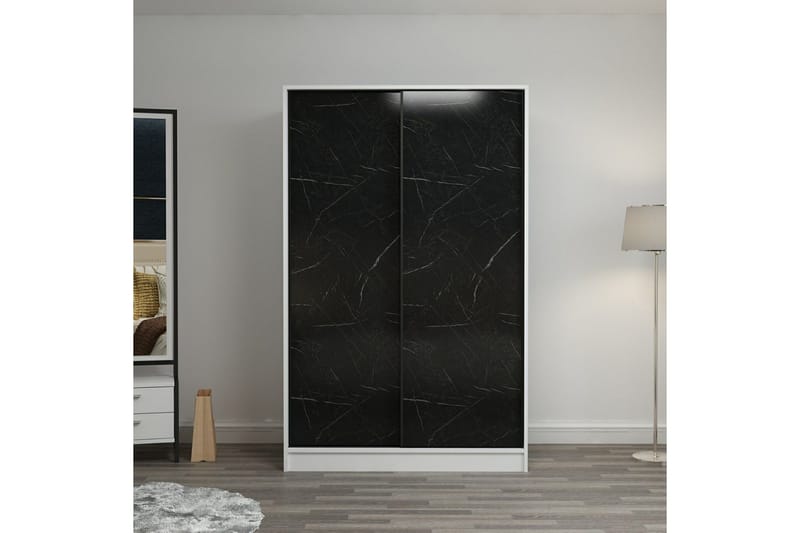 Fruitland Garderob 120 cm - Svart/Vit - Förvaring - Klädförvaring - Garderob & garderobssystem