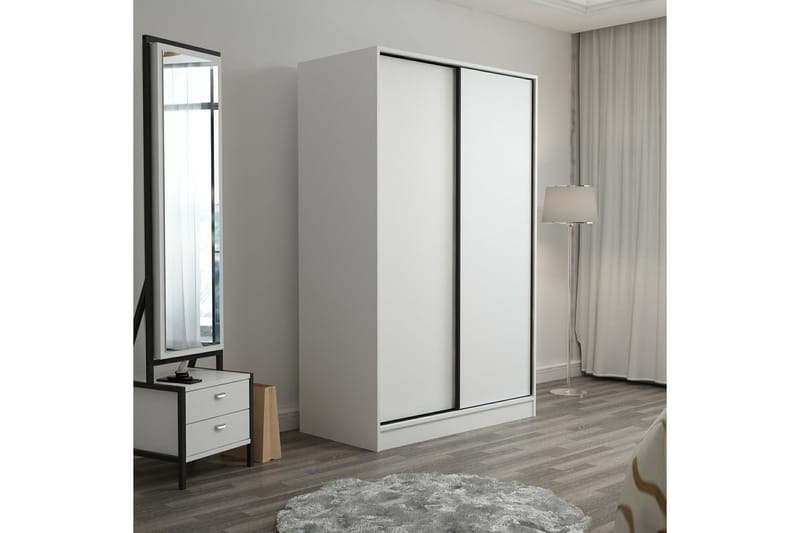 Fruitland Garderob 120 cm - Vit - Förvaring - Klädförvaring - Garderob & garderobssystem