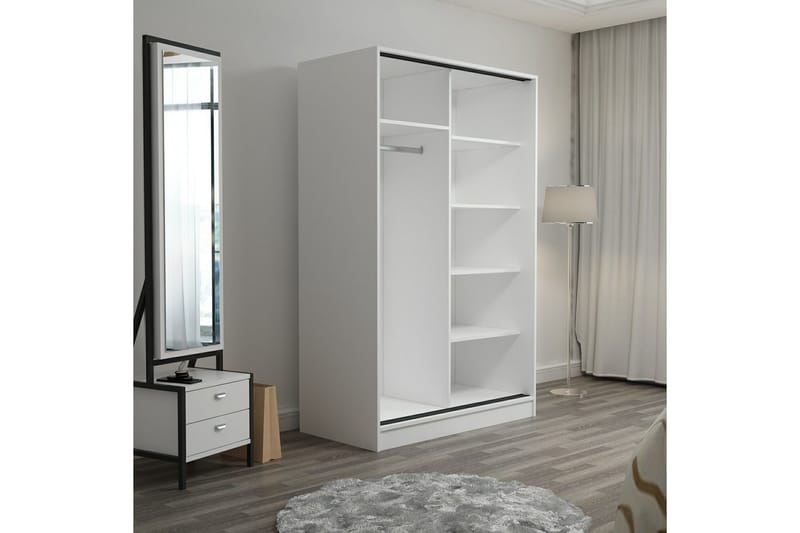 Fruitland Garderob 120 cm - Vit - Förvaring - Klädförvaring - Garderob & garderobssystem