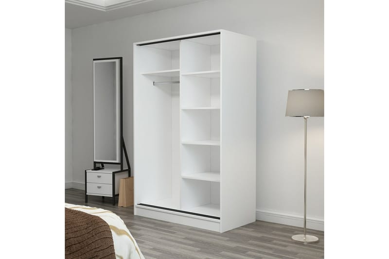Fruitland Garderob 120 cm - Vit - Förvaring - Klädförvaring - Garderob & garderobssystem