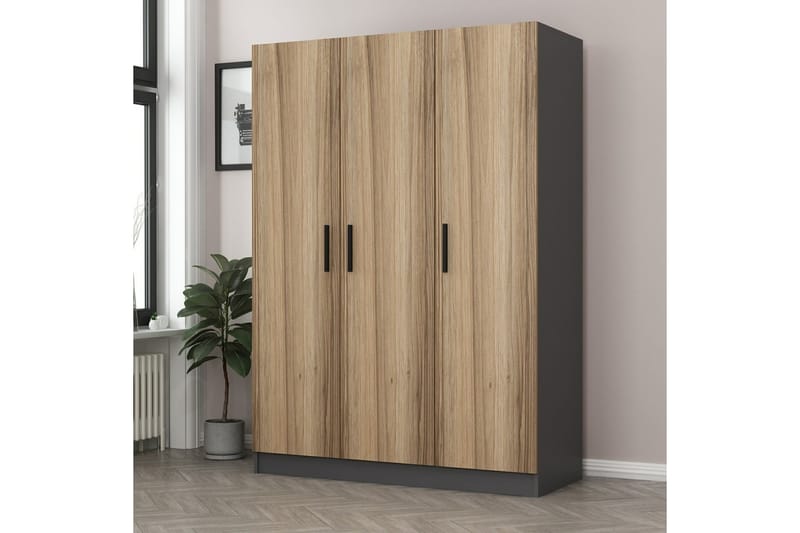 Fruitland Garderob 135 cm - Antracit - Förvaring - Klädförvaring - Garderob & garderobssystem