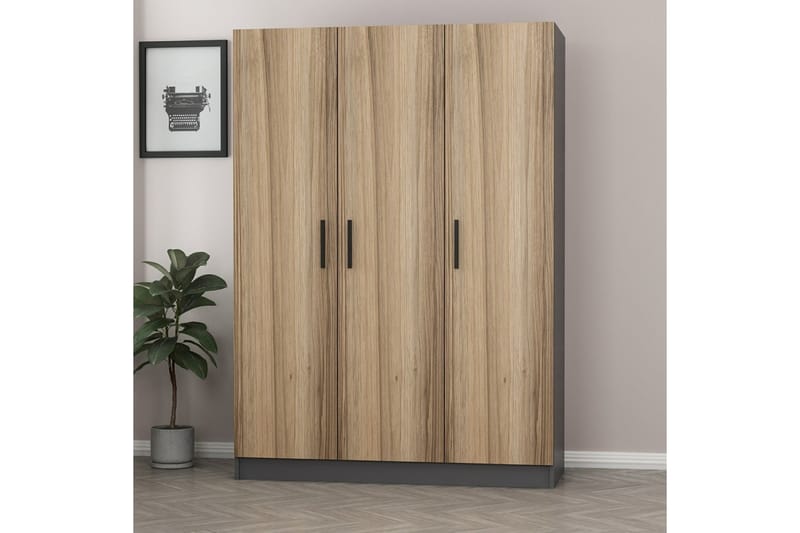 Fruitland Garderob 135 cm - Antracit - Förvaring - Klädförvaring - Garderob & garderobssystem