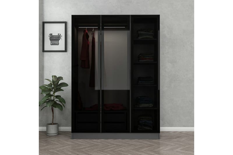 Fruitland Garderob 135 cm - Antracit - Förvaring - Klädförvaring - Garderob & garderobssystem