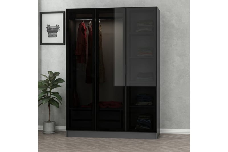 Fruitland Garderob 135 cm - Antracit - Förvaring - Klädförvaring - Garderob & garderobssystem