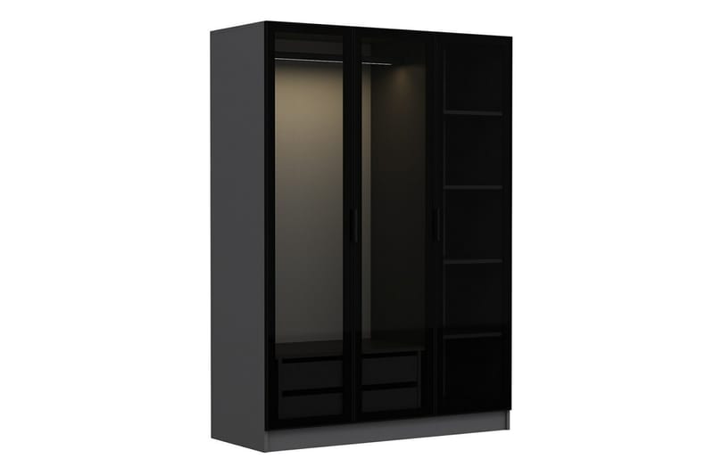 Fruitland Garderob 135 cm - Antracit - Förvaring - Klädförvaring - Garderob & garderobssystem