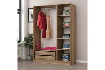 Fruitland Garderob 135 cm - Brun - Förvaring - Klädförvaring - Garderob & garderobssystem