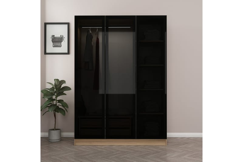 Fruitland Garderob 135 cm - Brun - Förvaring - Klädförvaring - Garderob & garderobssystem