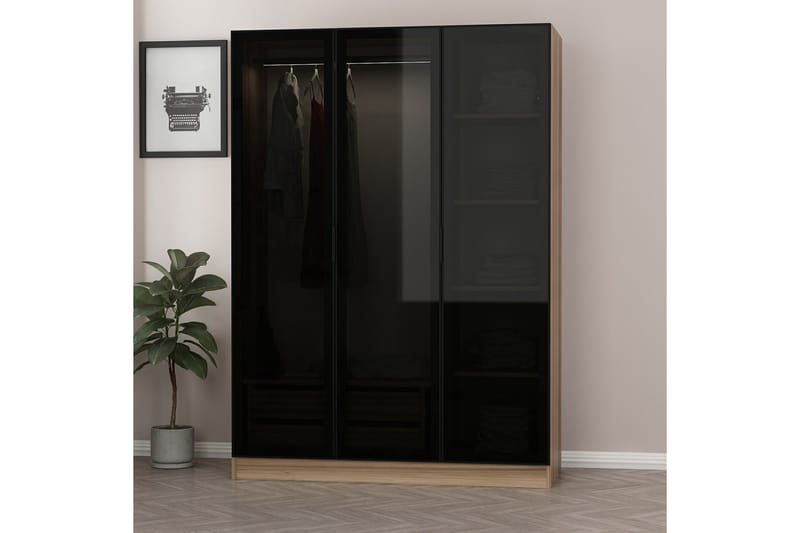 Fruitland Garderob 135 cm - Brun - Förvaring - Klädförvaring - Garderob & garderobssystem