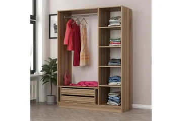 Fruitland Garderob 135 cm - Ek - Förvaring - Klädförvaring - Garderob & garderobssystem