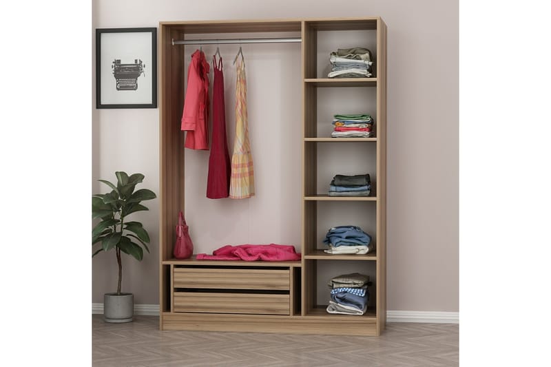 Fruitland Garderob 135 cm - Ek - Förvaring - Klädförvaring - Garderob & garderobssystem