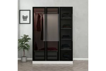 Fruitland Garderob 135 cm - Svart/Vit - Förvaring - Klädförvaring - Garderob & garderobssystem