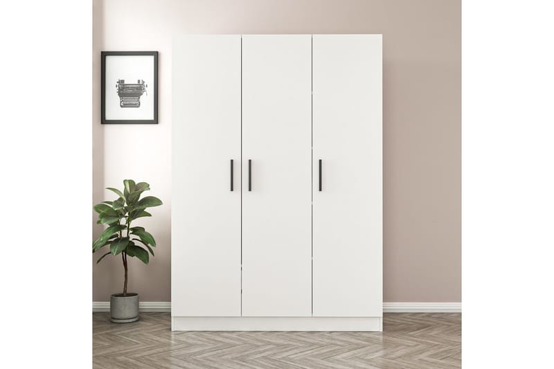 Fruitland Garderob 135 cm - Vit - Förvaring - Klädförvaring - Garderob & garderobssystem