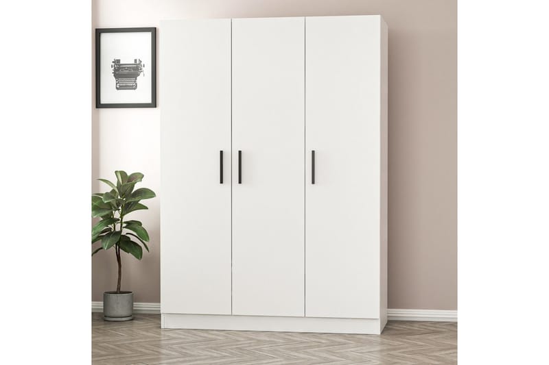 Fruitland Garderob 135 cm - Vit - Förvaring - Klädförvaring - Garderob & garderobssystem