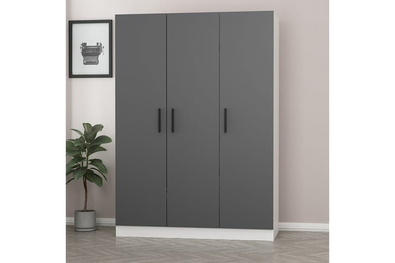 Fruitland Garderob 135 cm - Vit - Förvaring - Klädförvaring - Garderob & garderobssystem