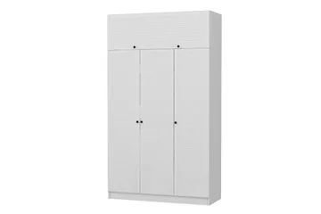 Fruitland Garderob 135x210 cm - Vit - Förvaring - Klädförvaring - Garderob & garderobssystem