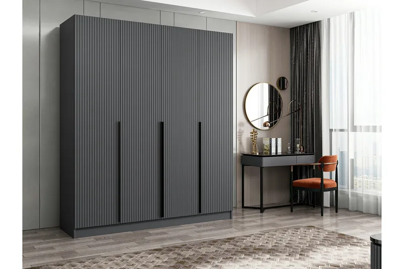 Fruitland Garderob 180 cm - Antracit - Förvaring - Klädförvaring - Garderob & garderobssystem