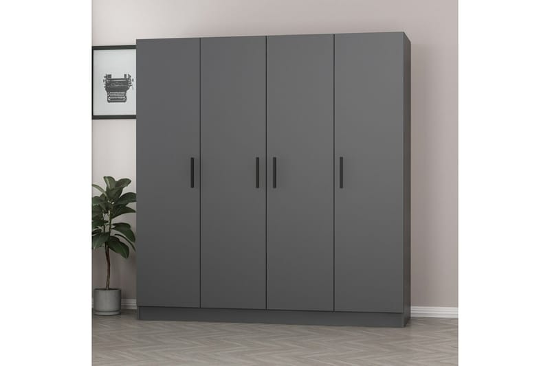 Fruitland Garderob 180 cm - Antracit - Förvaring - Klädförvaring - Garderob & garderobssystem