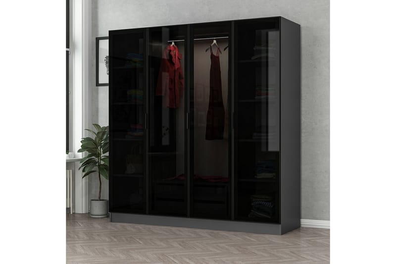 Fruitland Garderob 180 cm - Antracit - Förvaring - Klädförvaring - Garderob & garderobssystem