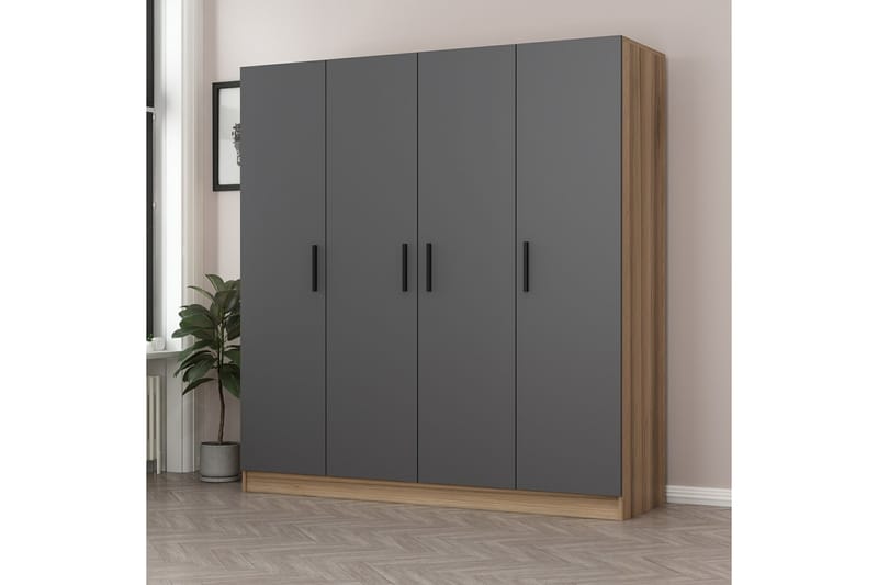 Fruitland Garderob 180 cm - Antracit - Förvaring - Klädförvaring - Garderob & garderobssystem