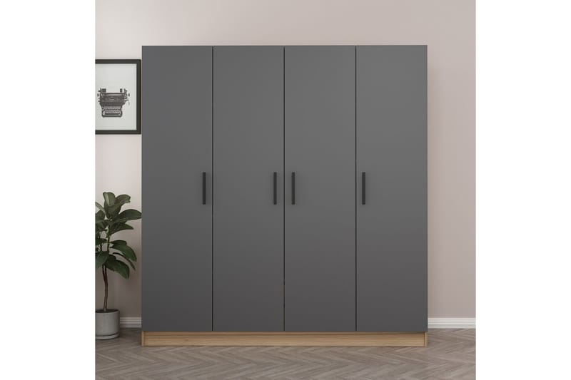 Fruitland Garderob 180 cm - Antracit - Förvaring - Klädförvaring - Garderob & garderobssystem