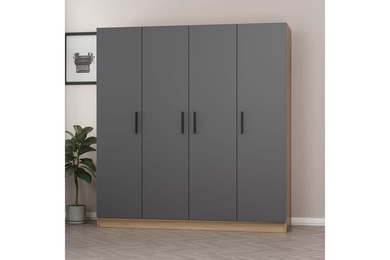 Fruitland Garderob 180 cm - Antracit - Förvaring - Klädförvaring - Garderob & garderobssystem