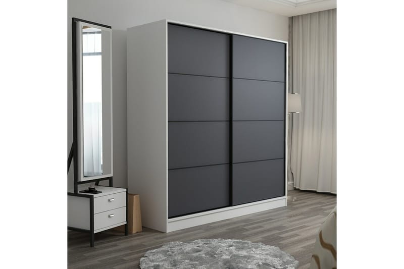 Fruitland Garderob 180 cm - Antracit - Förvaring - Klädförvaring - Garderob & garderobssystem