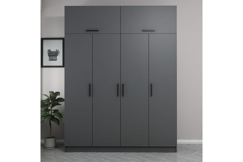 Fruitland Garderob 180 cm - Antracit - Förvaring - Klädförvaring - Garderob & garderobssystem