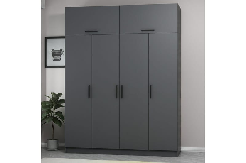 Fruitland Garderob 180 cm - Antracit - Förvaring - Klädförvaring - Garderob & garderobssystem
