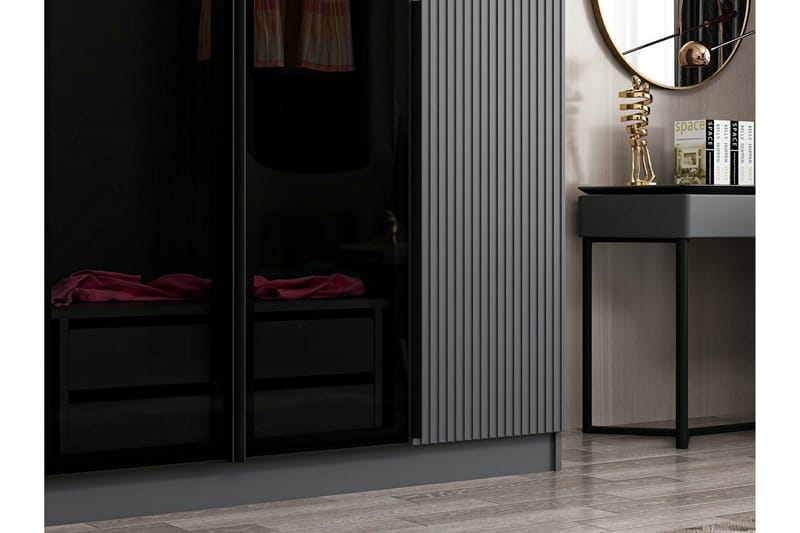 Fruitland Garderob 180 cm - Antracit - Förvaring - Klädförvaring - Garderob & garderobssystem