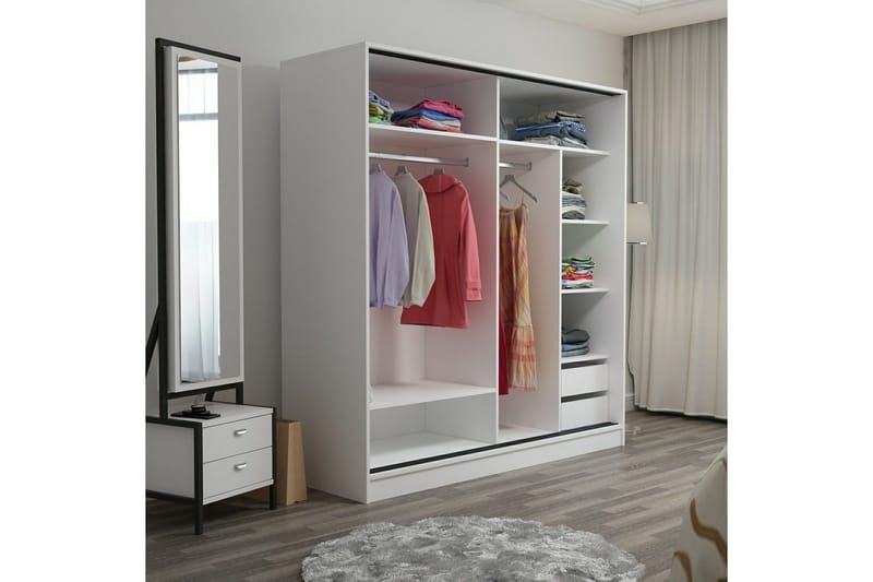 Fruitland Garderob 180 cm - Antracit - Förvaring - Klädförvaring - Garderob & garderobssystem