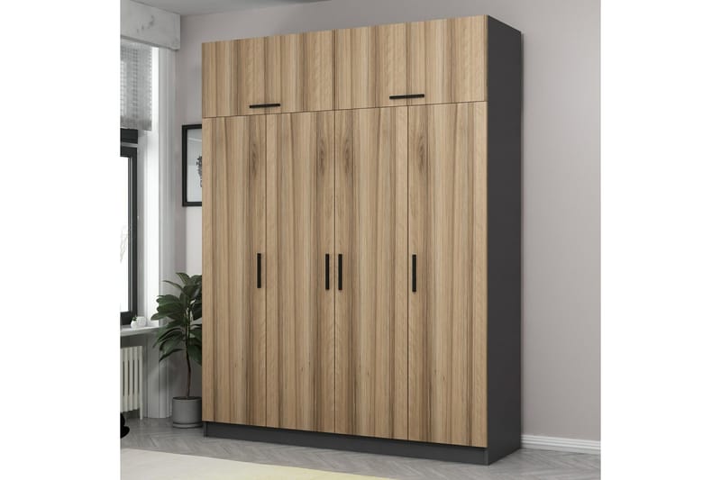 Fruitland Garderob 180 cm - Brun - Förvaring - Klädförvaring - Garderob & garderobssystem