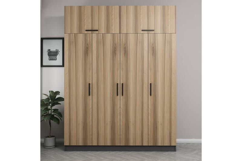 Fruitland Garderob 180 cm - Brun - Förvaring - Klädförvaring - Garderob & garderobssystem