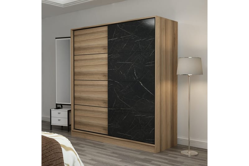 Fruitland Garderob 180 cm - Brun/Svart - Förvaring - Klädförvaring - Garderob & garderobssystem