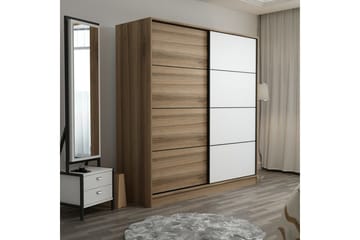 Fruitland Garderob 180 cm - Brun/Vit/Ek - Förvaring - Klädförvaring - Garderob & garderobssystem