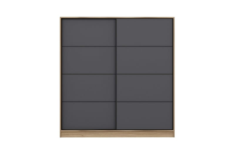 Fruitland Garderob 180 cm - Grå/Ek - Förvaring - Klädförvaring - Garderob & garderobssystem