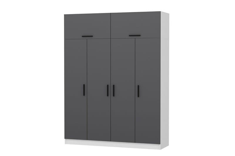 Fruitland Garderob 180 cm - Grå/Vit - Förvaring - Klädförvaring - Garderob & garderobssystem