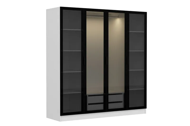 Fruitland Garderob 180 cm - Vit - Förvaring - Klädförvaring - Garderob & garderobssystem