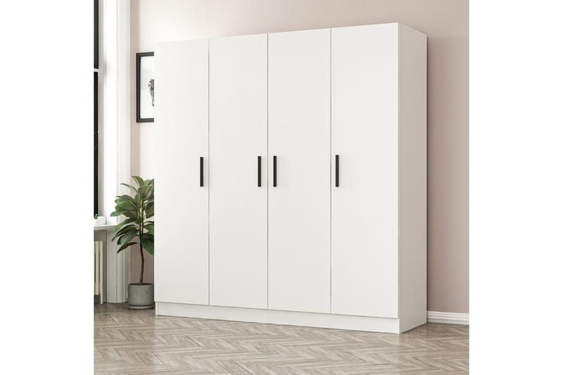 Fruitland Garderob 180 cm - Vit - Förvaring - Klädförvaring - Garderob & garderobssystem