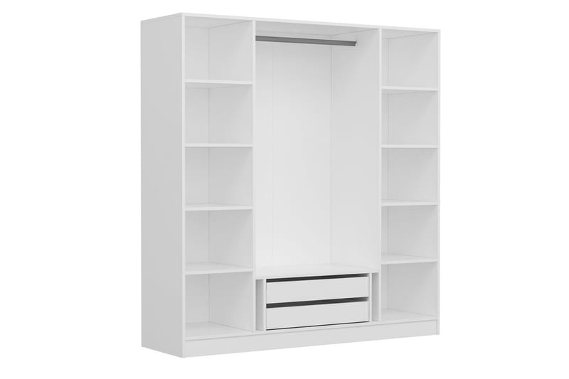 Fruitland Garderob 180 cm - Vit - Förvaring - Klädförvaring - Garderob & garderobssystem