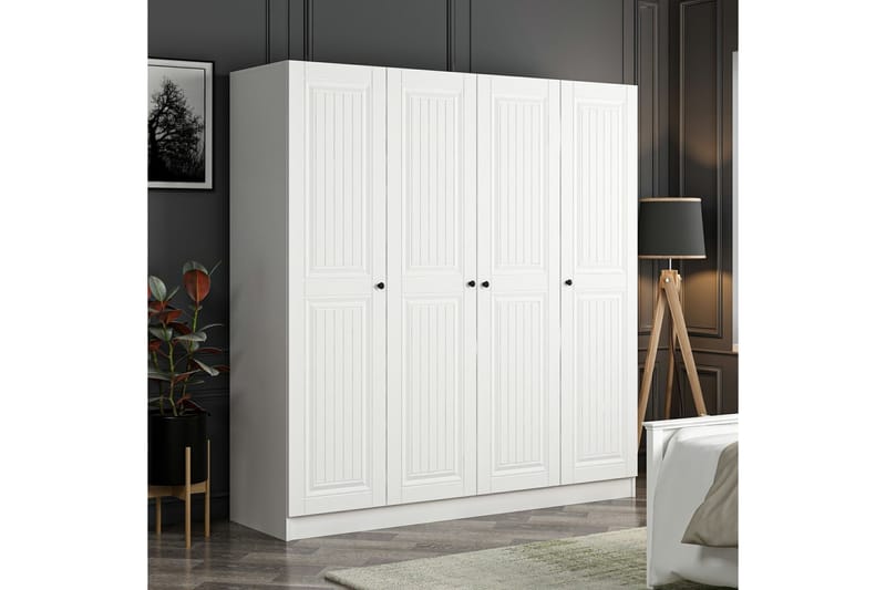 Fruitland Garderob 180 cm - Vit - Förvaring - Klädförvaring - Garderob & garderobssystem