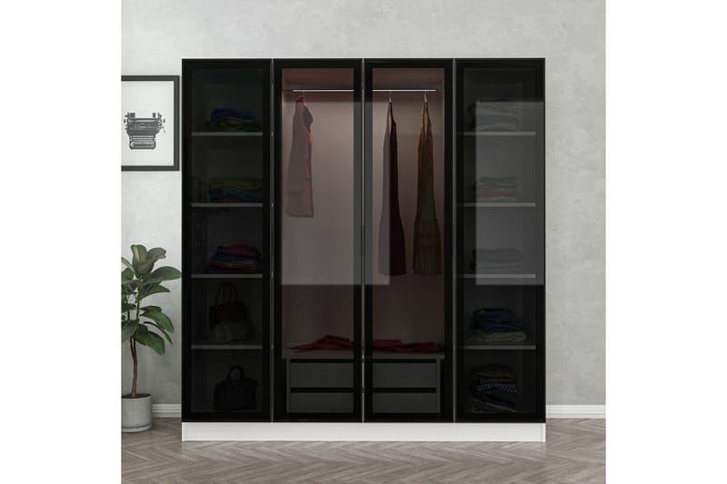 Fruitland Garderob 180 cm - Vit - Förvaring - Klädförvaring - Garderob & garderobssystem
