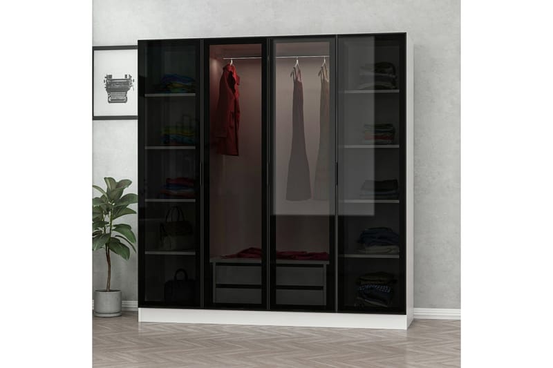 Fruitland Garderob 180 cm - Vit - Förvaring - Klädförvaring - Garderob & garderobssystem