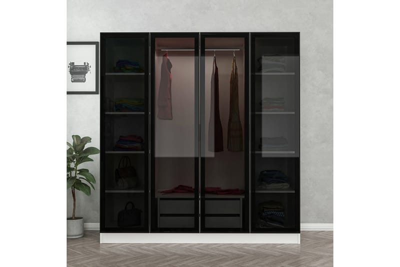 Fruitland Garderob 180 cm - Vit - Förvaring - Klädförvaring - Garderob & garderobssystem