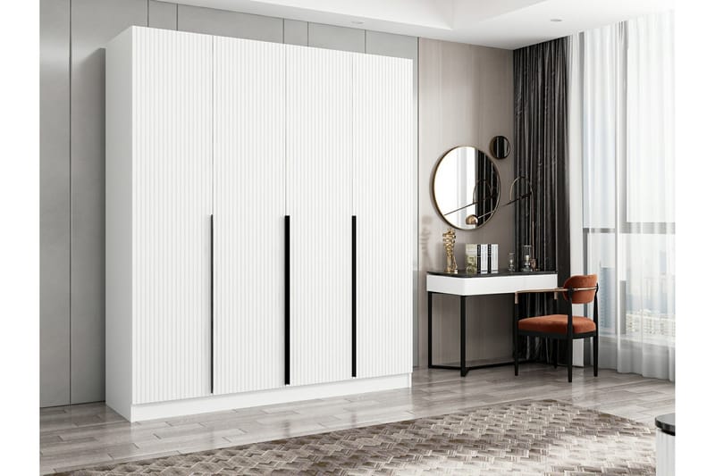 Fruitland Garderob 180 cm - Vit - Förvaring - Klädförvaring - Garderob & garderobssystem