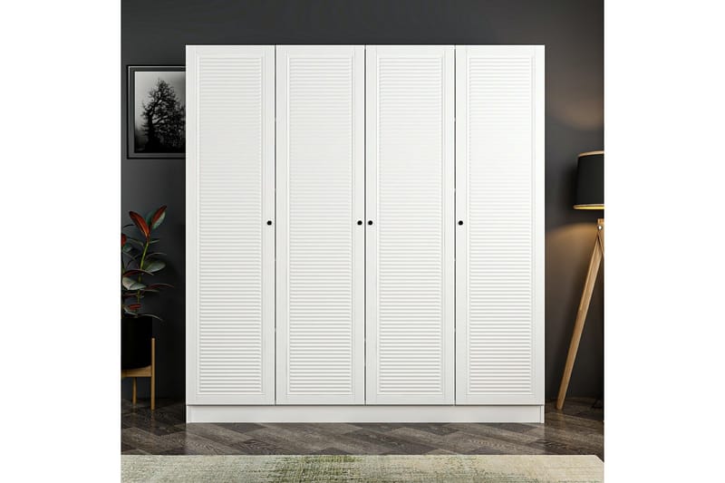 Fruitland Garderob 180 cm - Vit - Förvaring - Klädförvaring - Garderob & garderobssystem