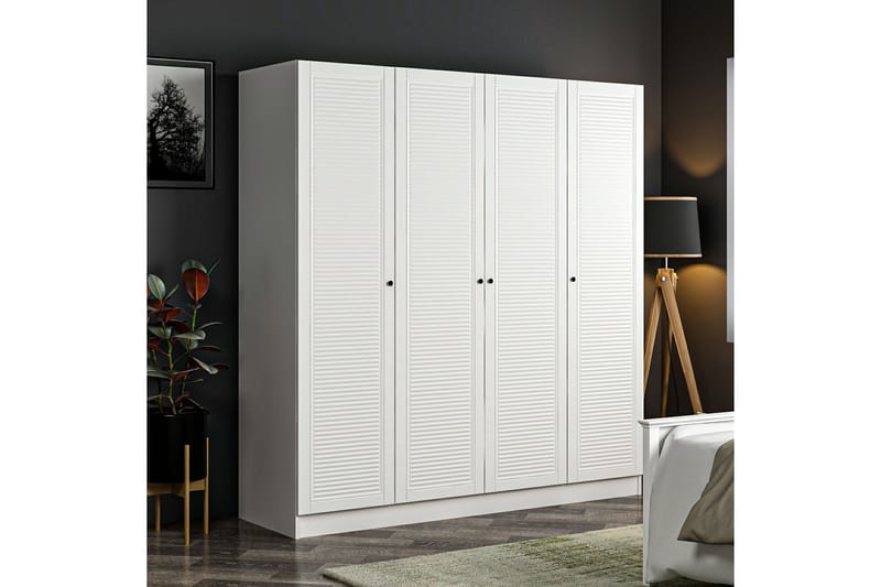 Fruitland Garderob 180 cm - Vit - Förvaring - Klädförvaring - Garderob & garderobssystem