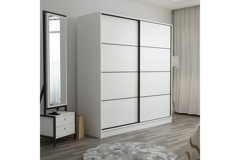 Fruitland Garderob 180 cm - Vit - Förvaring - Klädförvaring - Garderob & garderobssystem