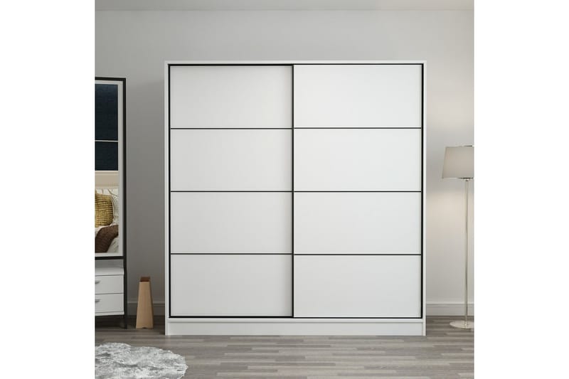 Fruitland Garderob 180 cm - Vit - Förvaring - Klädförvaring - Garderob & garderobssystem